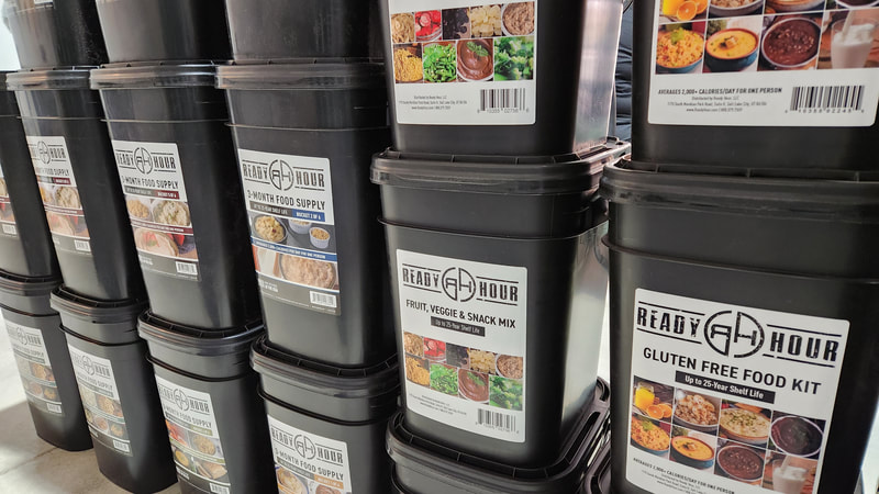 Sustainable Montana carries Ready Hour emergency food kits including fruits, veggies and meats