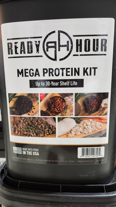 Sustainable Montana carries Ready Hour emergency food kits with a 30-year shelf life